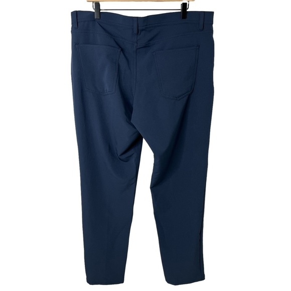 Nordstrom Tech Smart Slim Fit Pants Navy Blue Size 38 - Picture 5 of 7